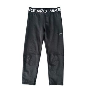 Nike Pro Dri-FIT Youth XL Black Capri Cropped Leggings Athletic Activewear